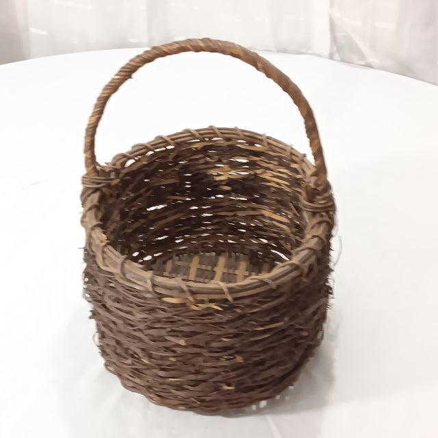 Vintage Hand Woven Wicker Bird's Nest Twigs and Vines Oval Basket. Naturally Beautiful and Sturdy. Great for display,...