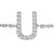 Contemporary 10K White Gold Diamond Accent "U" Initial Charm and Link Bracelet For Sale - Image 3 of 6