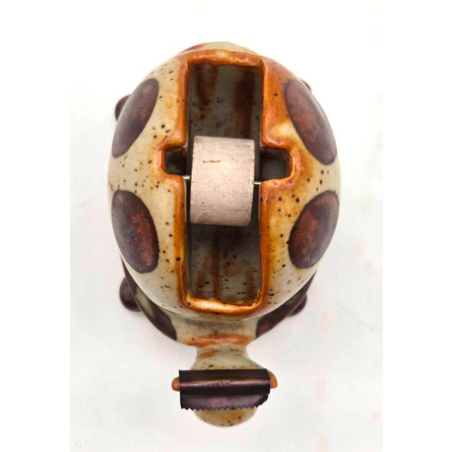 Vintage Japanese Stoneware Turtle Tape Dispenser For Sale - Image 9 of 11