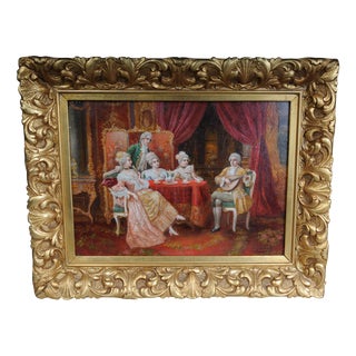 Stephan Sedlacek, Rococo Painting, Oil on Canvas, Framed For Sale