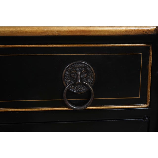 Black 1990s Hickory White Co Regency Style Black & Gold Sideboard For Sale - Image 8 of 18