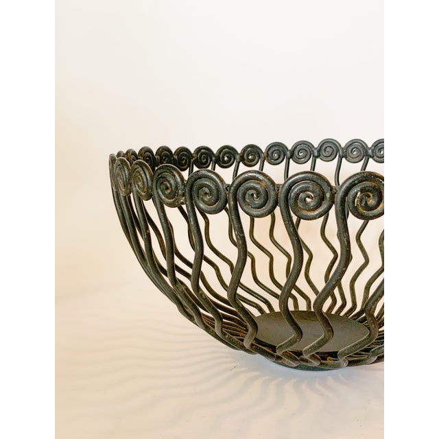 Late 20th Century Late 20th Century Post Modern Swirly Iron Large Bowl For Sale - Image 5 of 10