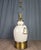 Impressive lamp by Hart, original sticker remains on the socket. Solid brass trim from the finial, the handles and base....