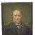 Textile L. De Caluwé, Portrait of a Man, Early 20th Century, Painting on Canvas For Sale - Image 7 of 15