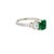 Early 21st Century 1.26 Carat Old-Mine Colombian Emerald Diamond Platinum Three-Stone Ring, Gia, Size 6.25 For Sale - Image 5 of 8