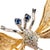 Gold Vintage 14k Yellow and White Gold Sapphire and Diamond Dragonfly Brooch For Sale - Image 8 of 8