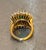 Gold-Plated Emerald & Diamond Cocktail Ring For Sale - Image 6 of 6