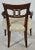 Wood Baker Furniture Hollywood Regency Mahogany Arm Chair Gilt Accents Damask Fabric For Sale - Image 7 of 11