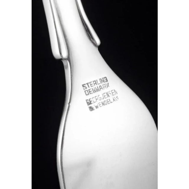 Danish Lily of the Valley Fish Fork in Sterling Silver from Georg Jensen, 1950s For Sale - Image 4 of 5