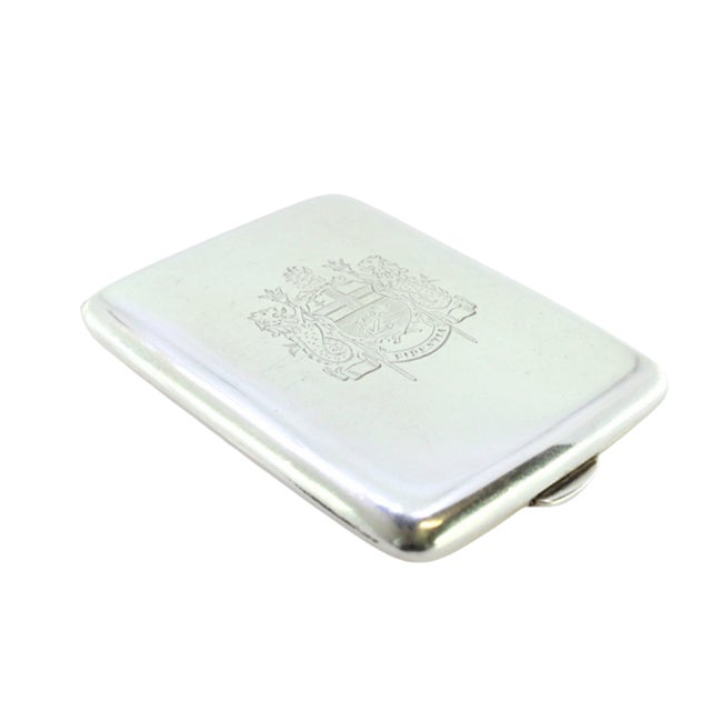 Silver Silver Matchbook with Coat of Arms and Hinged Lid For Sale - Image 8 of 8