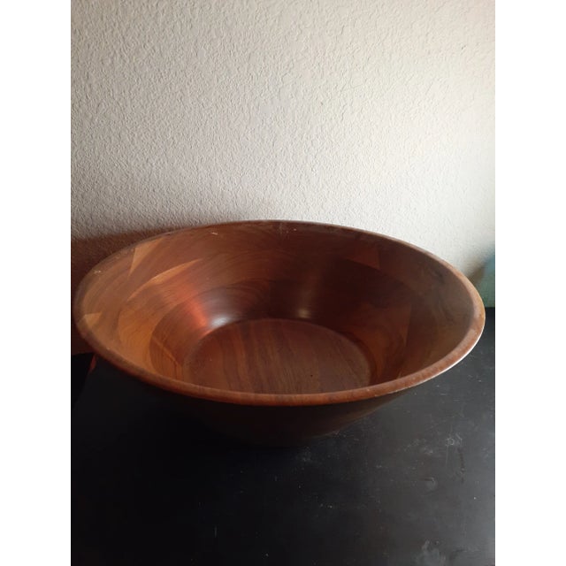 Vintage Genuine Walnut Bowl, Made in Usa For Sale - Image 4 of 6