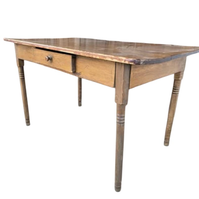 Farmhouse Early 20th Century American Writing Table For Sale - Image 3 of 6