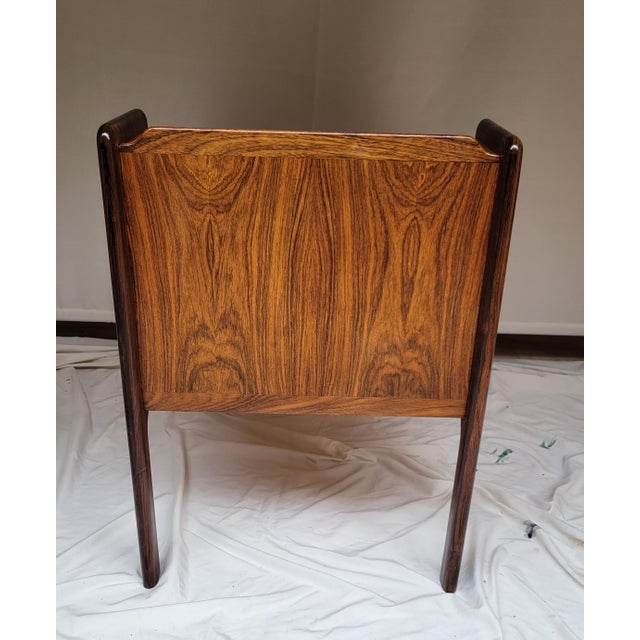 1960s Swedish Modern Rosewood Bedside/Accent Table For Sale - Image 4 of 10