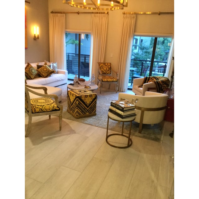 1980s J Scott Vintage Chair With Custom Upholstery in Velvet Gianni Versace Barroco - a Pair For Sale In Miami - Image 6 of 12