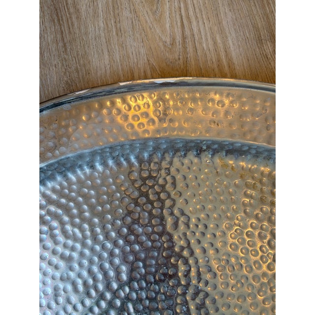 1990s Large Silver Serving Tray For Sale In Miami - Image 6 of 12