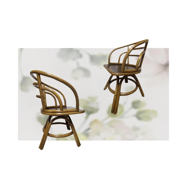 This set of four Brown Jordan Attributed swivel chairs are restored to look stunning in the sunroom and finished to...