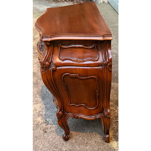 This beautiful antique art nouveau nightstand is a unique piece that you are unlikely to see again, with its delicate hand...