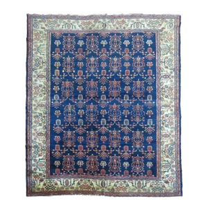 Navy Antique Persian Sarouk Fereghan, 9'5'' X 11'5''