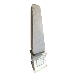 Vintage Late 20th Century Italian Wood Painted Sculpture Obelisk