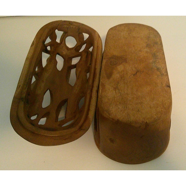 Vintage Carved Wood Box With Lid Hand Carved African Safari Animals as Is / Read For Sale - Image 11 of 12