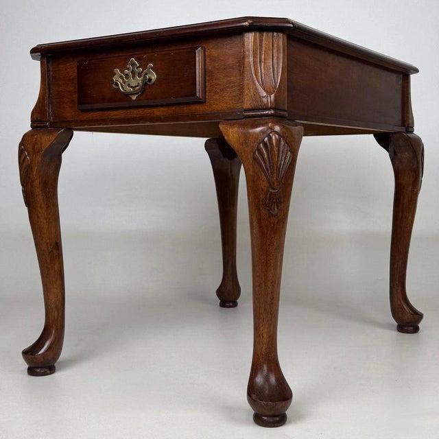Antique English Walnut Side Table For Sale - Image 3 of 13