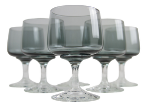 Vintage Danish Atlantic White Wine Glasses by Per Lütken for Holmegaard, 1960s, Set of 6