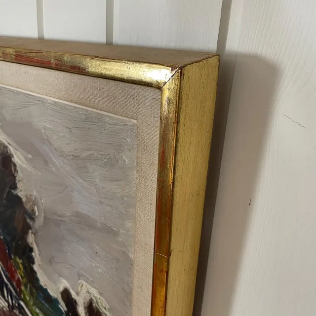 1946 Mid-Century Swedish Modernist Oil Painting by Erik Byström For Sale - Image 11 of 15