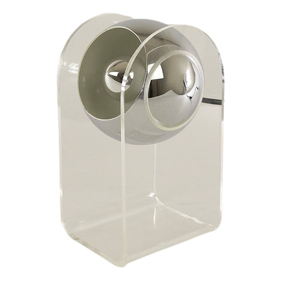 Chrome Sphere Table Lamp from Insta Gmbh, 1970s For Sale