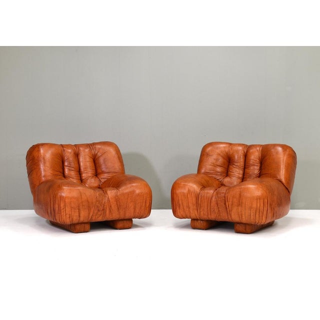 Vintage Italian Lounge Chairs by Giuseppe Rossi Di Albizzate, 1970s, Set of 2 For Sale - Image 4 of 18