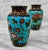 Antique Chinese Cloisonne Turquoise Enamel & Brass Floral Vase - a Pair For Sale - Image 4 of 10
