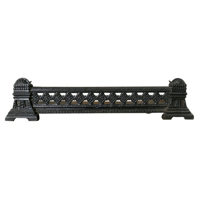 Small Victorian Cast Iron Fender or Dog Grate, 1870s For Sale