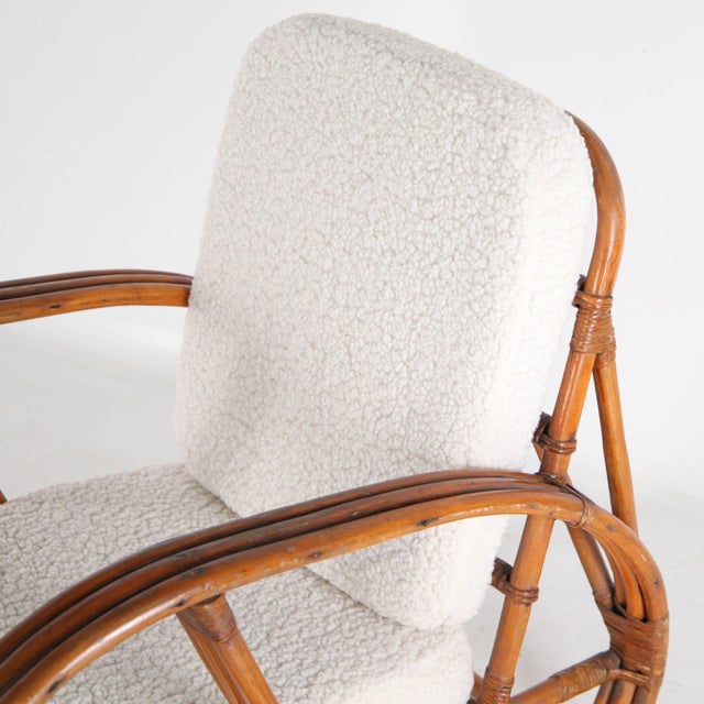Mid-Century Modern Pretzel Chair in Rattan, 1970s For Sale - Image 3 of 14