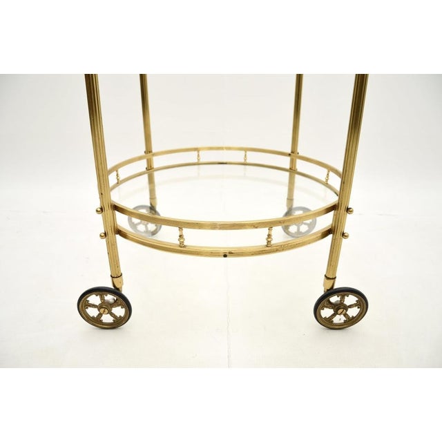 Metal Vintage French Brass Drinks Trolley, 1970s For Sale - Image 7 of 8