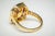 1990s Citrine Ring with Blue Enamel in 18K Gold, Size 6.25 For Sale - Image 4 of 5