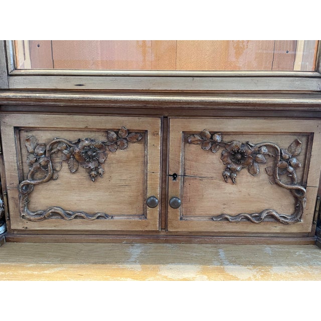 Rococo Late 19th Century Massive Rococo Louis Vx Style Display Hutch Cabinet For Sale - Image 3 of 12