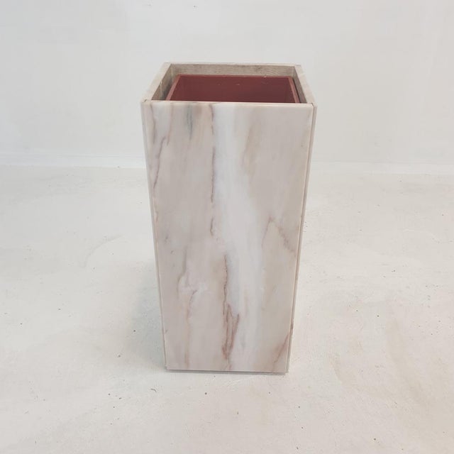 White Italian Marble Planter, 1970s For Sale - Image 8 of 15