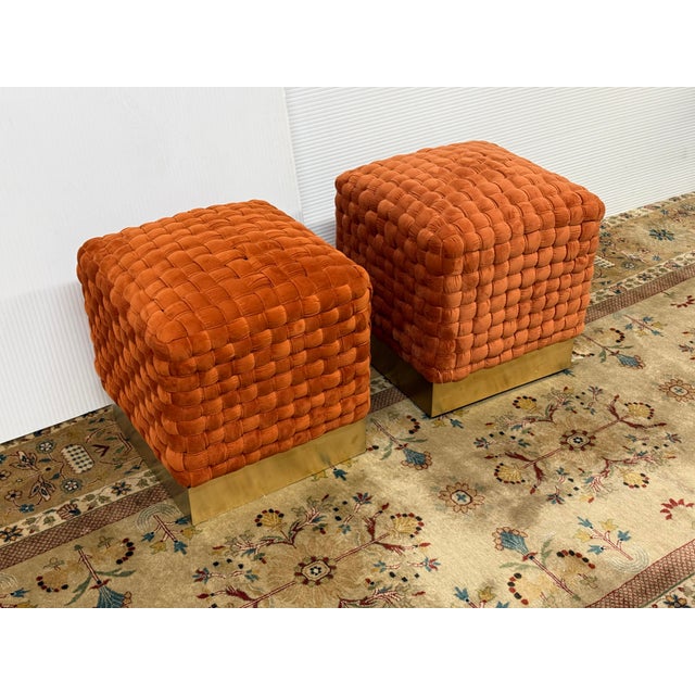 Safavieh Couture Ravyn Ottoman, Sienna For Sale - Image 12 of 12