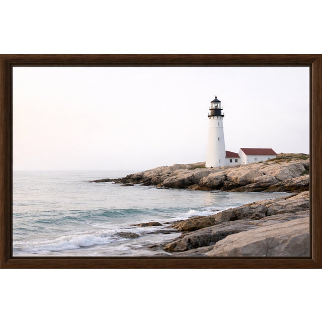 Rocky Coast Lighthouse View, Coastal Landscape Art Print, 36″ × 24″ For Sale In Buffalo - Image 6 of 7
