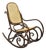 Vintage Mid Century Modern Thonet Style Bentwood & Cane Rocker Rocking Chair (A) For Sale