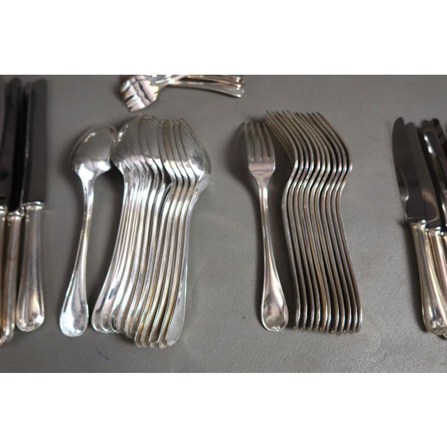 Silver Cutlery Set from Ercuis, 1980s, Set of 106 For Sale - Image 8 of 11