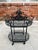 Wrought Iron Outdoor Garden Bar Cart in Black For Sale - Image 12 of 12
