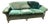 Sofa Early 20th Century Reupholstered in Green Velvet For Sale