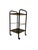 Handsome and classic mid century French serving trolley / bar cart. So sleek, with its black frame and elegant black glass...