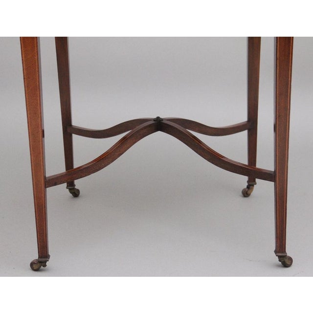 Antique Mahogany and Inlaid Card Table, 1910 For Sale - Image 14 of 15