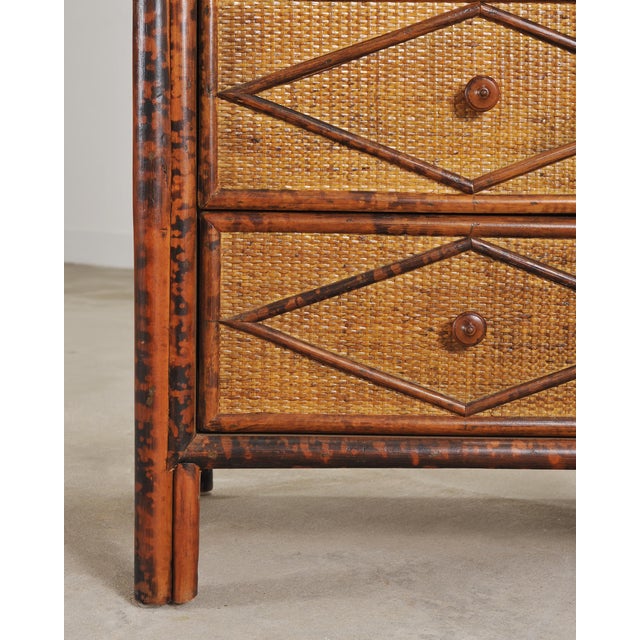 Carrie Bradshaw's English Aesthetic Bamboo Rattan Chest Dresser For Sale - Image 15 of 18