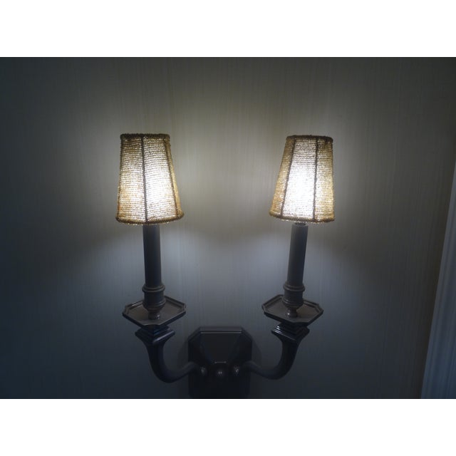 Early 21st Century Beaded Sconce Shades Set of 6 For Sale - Image 5 of 5