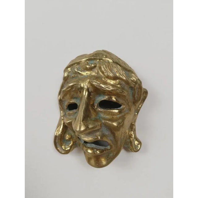 Mid-Century Handcrafted Masks Depicting the Comedy and Tragedy of Greek Theatre, Set of 2 For Sale - Image 6 of 15