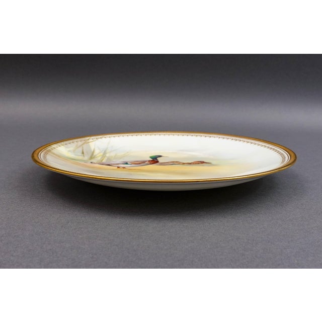 Mid 20th Century Royal Doulton England Joseph Hancock Hand Painted Bird Cabinet Plates - Set of 6 For Sale - Image 9 of 12