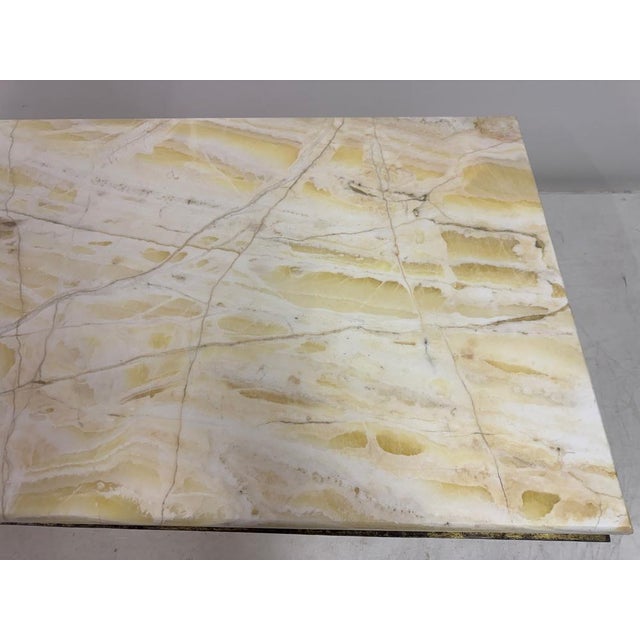 Mid-Century Modern French Gilded Iron and Onyx Coffee Table, 1960s For Sale - Image 11 of 18