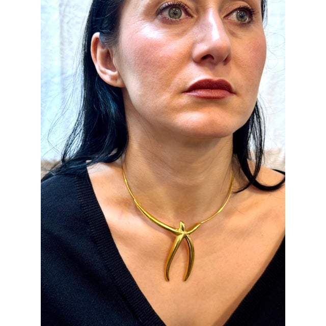Tiffany & Co Elsa Peretti Vintage Choker/ Necklace, 18K Yellow Gold 49 gm For Sale - Image 10 of 18